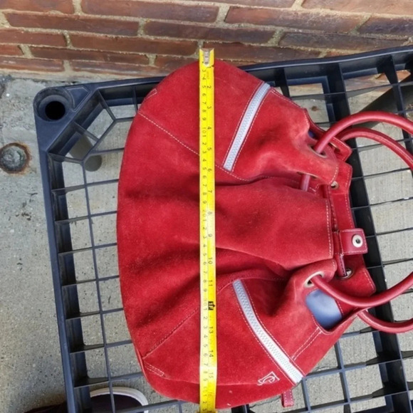 Cole‎ Haan gathered  suede satchel - Picture 8 of 11